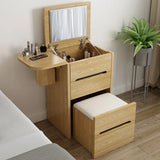 Versatile Mini Vanity Desk and Bedside Table Combo Natural