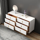 Beautiful Cream Color Dresser Cabinet with 6 Drawers - Perfect Bedside Storage Solution White