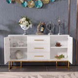 Stovf Wood Kitchen Sideboard with Drawers Modern Sideboard Buffet White