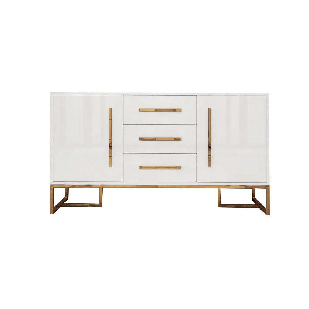 Stovf Wood Kitchen Sideboard with Drawers Modern Sideboard Buffet White