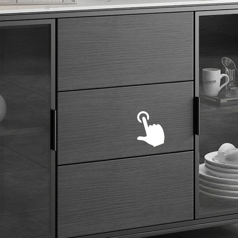 Sideboard Buffet Doors&Drawers Sintered Stone Top Modern Sideboard Cabinet 59.1" W x 15.7" D x 36.2" H