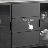 Sideboard Buffet Doors&Drawers Sintered Stone Top Modern Sideboard Cabinet 59.1" W x 15.7" D x 36.2" H