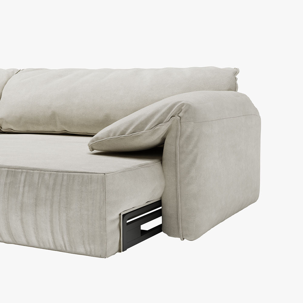 Minimalist Scratch Proof Sofa Bed Beige