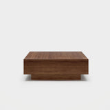 Stylish Wood Coffee Table With Storage Brown