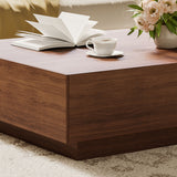 Stylish Wood Coffee Table With Storage Brown