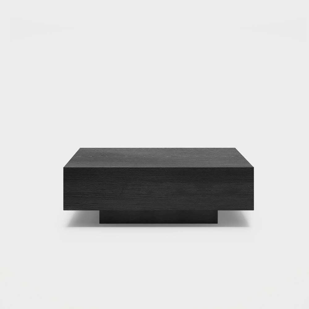 Stylish Wood Coffee Table With Storage Black