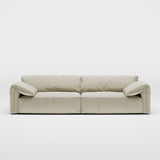 Modern Deep Seated Pillow Top Arm Sofa Beige