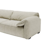Modern Deep Seated Pillow Top Arm Sofa Beige