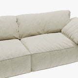 Modern Deep Seated Pillow Top Arm Sofa Beige