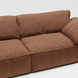 Modern Deep Seated Pillow Top Arm Sofa Red-brown