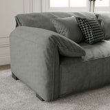 Modern Deep Seated Pillow Top Arm Sofa Dark Gray