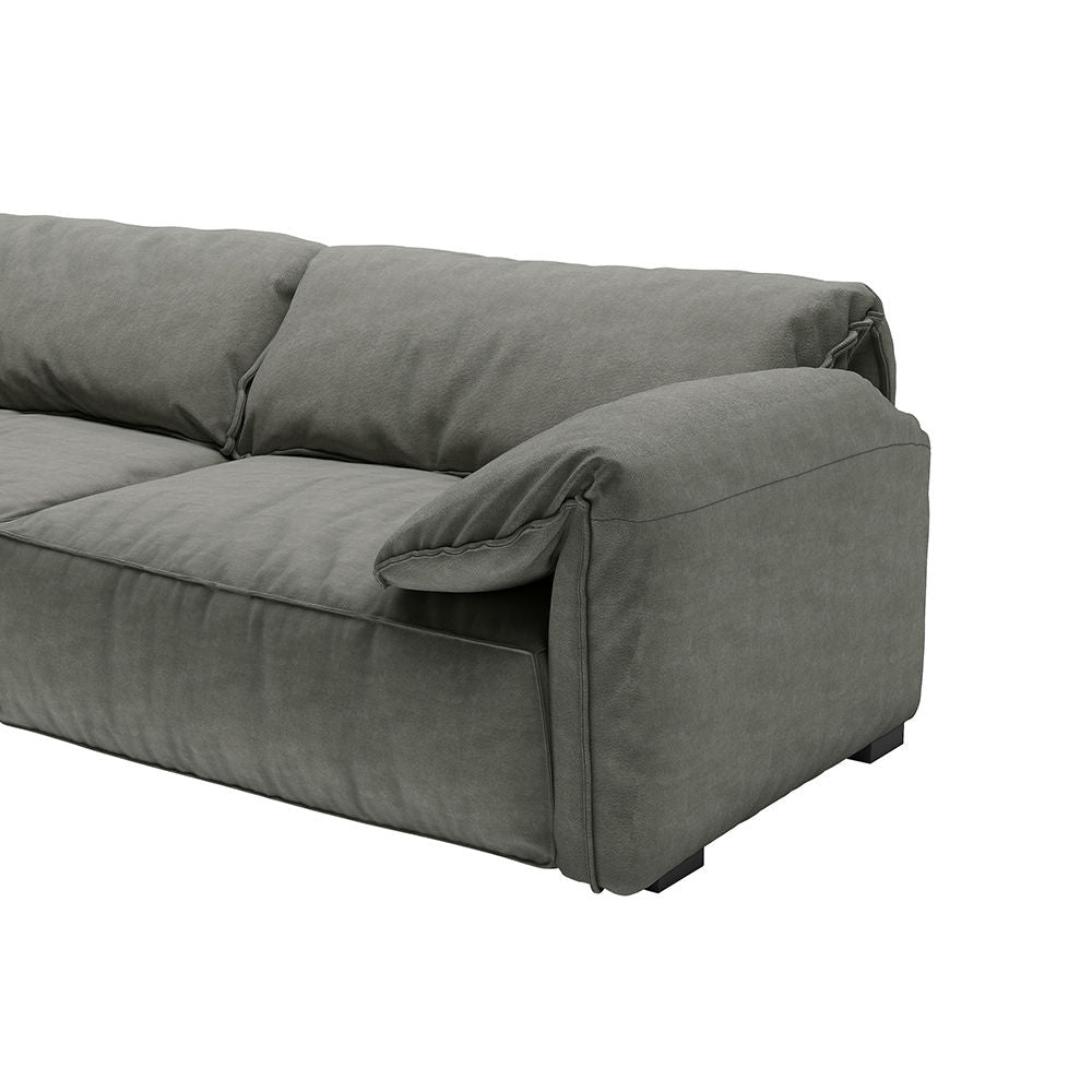 Modern Deep Seated Pillow Top Arm Sofa Dark Gray