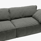 Modern Deep Seated Pillow Top Arm Sofa Dark Gray