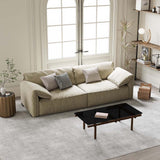 Modern Deep Seated Pillow Top Arm Sofa Khaki