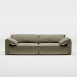 Modern Deep Seated Pillow Top Arm Sofa Khaki