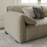 Modern Deep Seated Pillow Top Arm Sofa Khaki