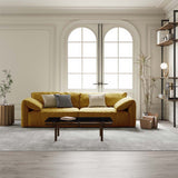 Modern Deep Seated Pillow Top Arm Sofa Yellow