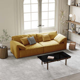 Modern Deep Seated Pillow Top Arm Sofa Yellow