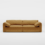 Modern Deep Seated Pillow Top Arm Sofa Yellow