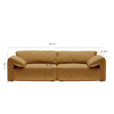 Modern Deep Seated Pillow Top Arm Sofa Yellow