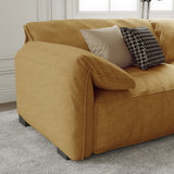 Modern Deep Seated Pillow Top Arm Sofa Yellow