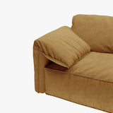 Modern Deep Seated Pillow Top Arm Sofa Yellow