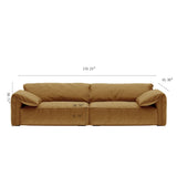 Modern Deep Seated Pillow Top Arm Sofa Yellow