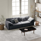 Modern Deep Seated Pillow Top Arm Sofa Navy