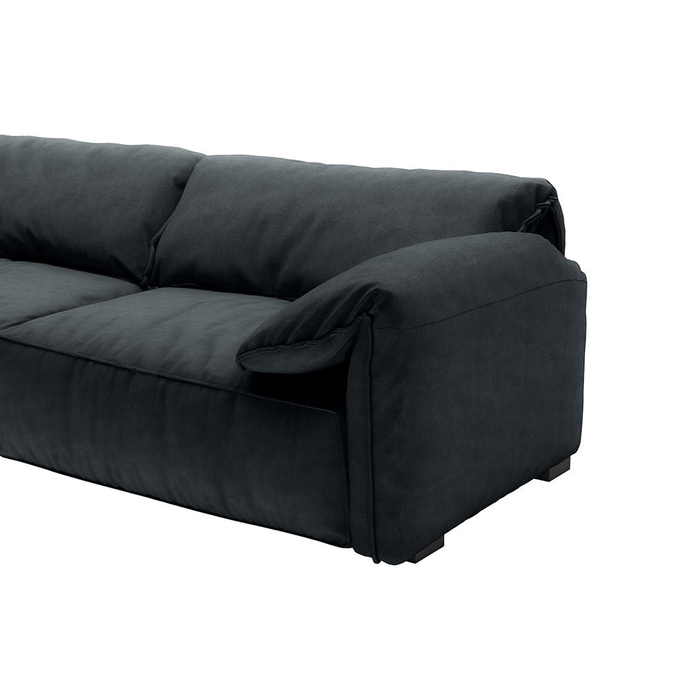 Modern Deep Seated Pillow Top Arm Sofa Navy