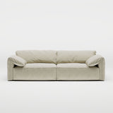 Modern Deep Seated Pillow Top Arm Sofa Beige