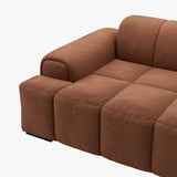 Quality Modern Channeled Recliner Sofa With Cat Scratch Fabric Brown