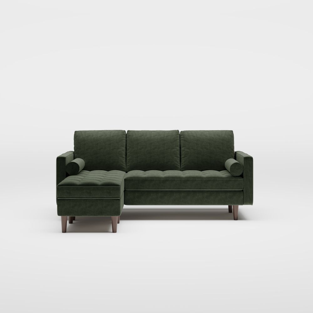 Modern Minimalist Cat-Scratch Plush High-Resilience Sofa Green