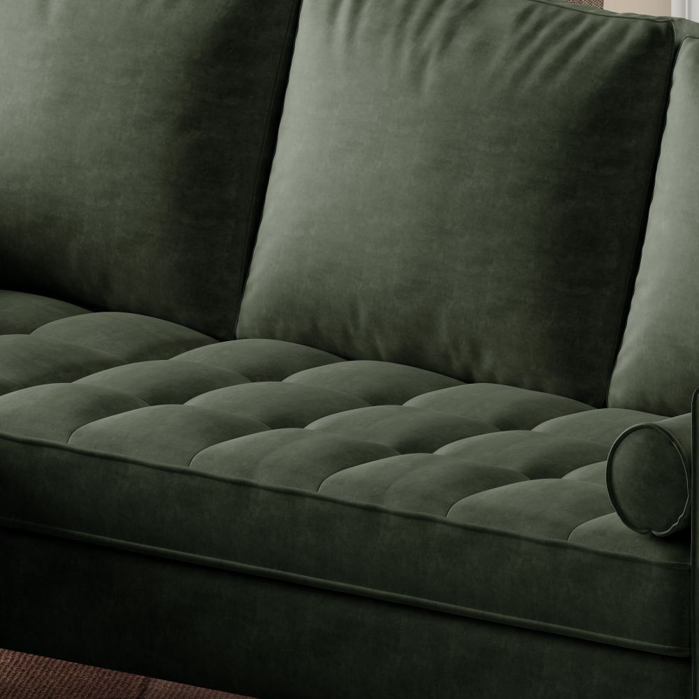 Modern Minimalist Cat-Scratch Plush High-Resilience Sofa Green
