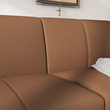 Modern Minimalist Cowhide 4 Seater Sofa Brown