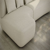 Modern Minimalist High-Resilience Lamb Fleece Sofa Beige