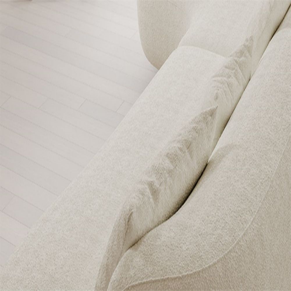 Modern Minimalist High-Resilience Lamb Fleece Sofa Beige