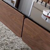 Stylish Modern Coffee Table, 2 Drawers | Free Delivery Dark Wood