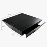 Modern Black Square Coffee Table With Drawer - Fully Assembled Black