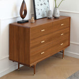 Affordable Mid Century Modern 6 Drawer Wood Cabinets | Free Shipping Dark Wood
