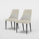 Comfortable Dining Chairs With Double-Layer Backs Gray