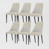 Comfortable Dining Chairs With Double-Layer Backs Gray