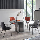 Stylish 2Pcs Dining Chairs With Carbon Steel Legs Gray