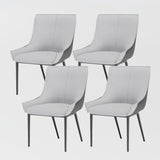 Stylish 2Pcs Dining Chairs With Carbon Steel Legs Gray