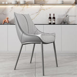 Stylish 2Pcs Dining Chairs With Carbon Steel Legs Gray