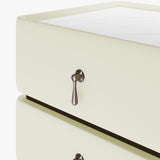 Modern Nightstand With 2 Drawers Beige