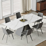 Extendable Rectangular Kitchen Dining Table With Leaf White