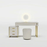 Elegant White Vanity Desks with Mirrored Vanity Table and Ample Storage - Ideal Dresser Vanity Combo White