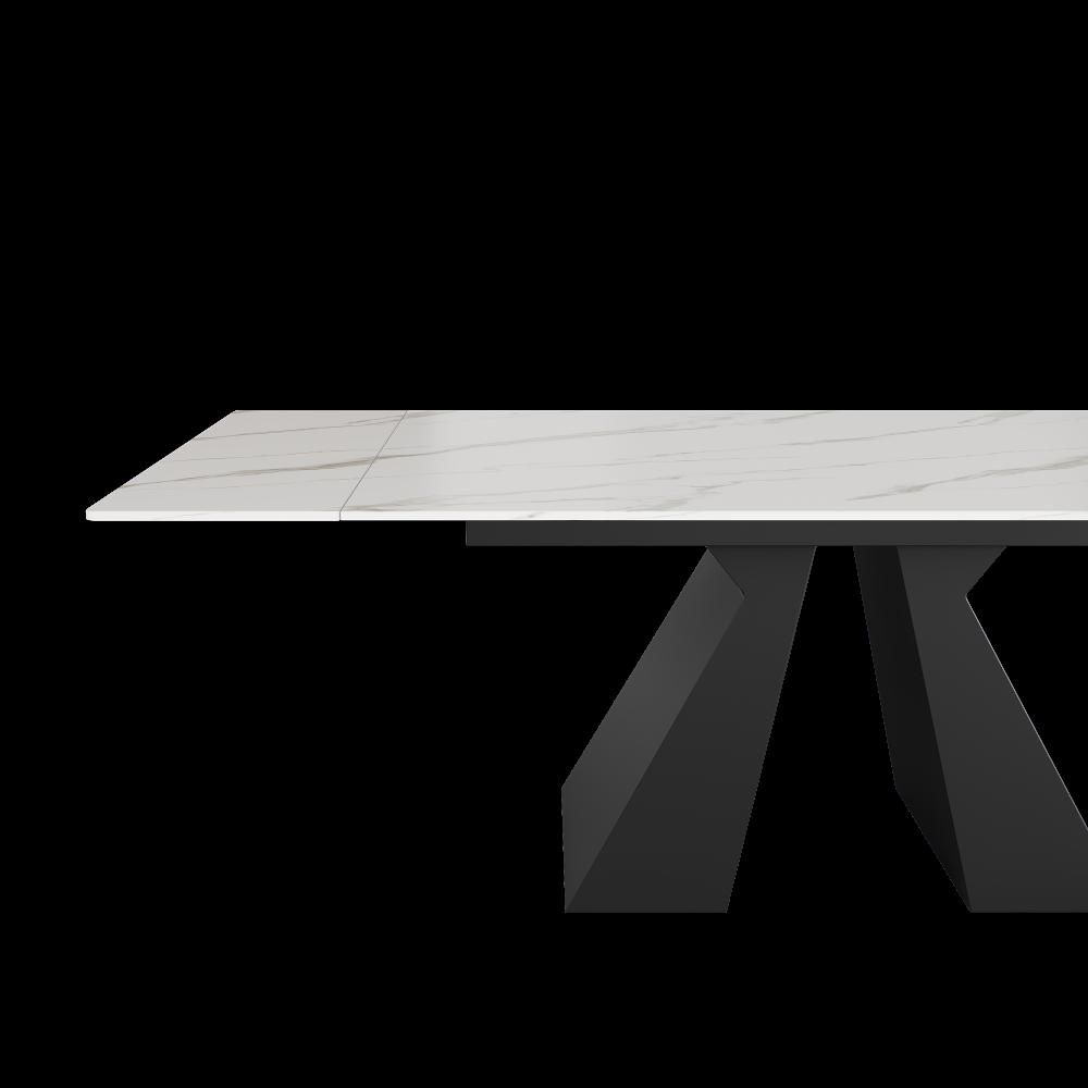 Extendable Rectangular Kitchen Dining Table With Leaf White