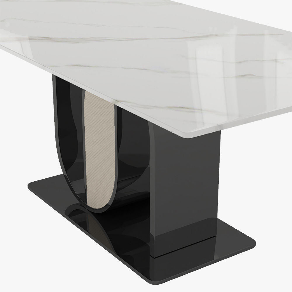 62.99” Modern Rectangular Dining Table For 4-6 White