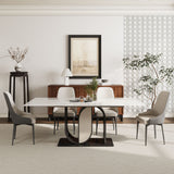 62.99” Modern Rectangular Dining Table For 4-6 White